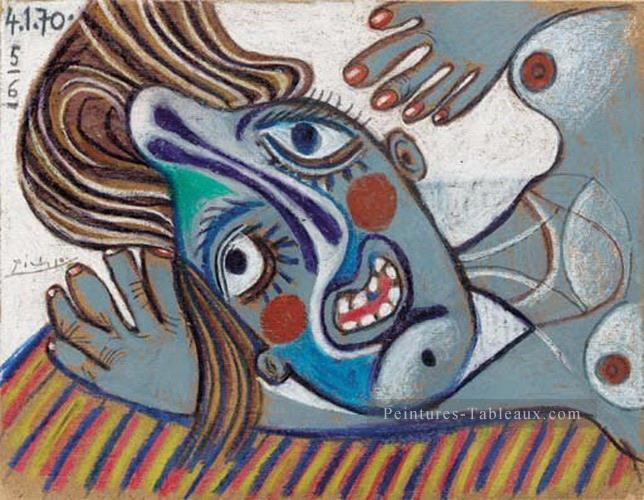 Bust of Femme 3 1970 cubism Pablo Picasso Peintures à l'huile